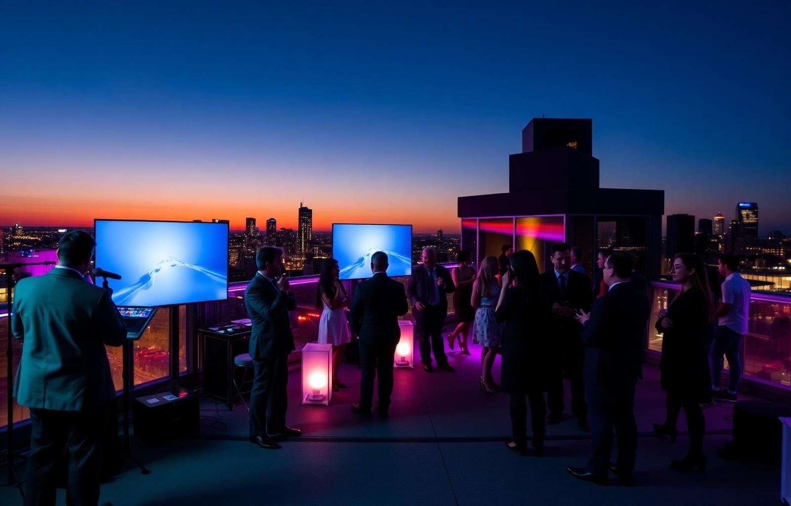 Audio-visual production setup at High Bar NYC